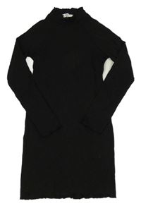 Černé žebrované šaty Candy Couture