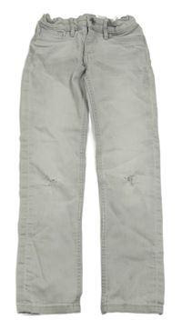 Šedé skinny fit rifle s prošoupáním H&M