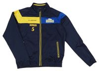 Tmavomodro-žlutá propínací fotbalová mikina Jartazi