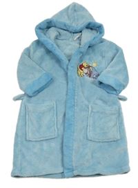 Světlemodrý chlupatý župan s medvídkem Pú a kapucí Disney