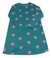 Zeleno-růžové puntíkované šaty George