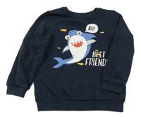 Tmavomodrá mikina se žralokem Lupilu