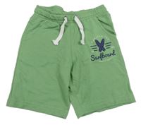 Zelené teplákové kraťasy se surfy Alive 