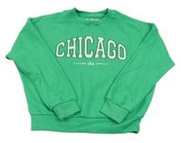 Zelená oversize mikina s nápisem F&F