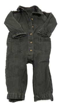 Tmavošedá riflová kombinéza TU 