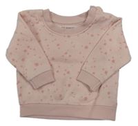 Světlerůžová hvězdičkovaná mikina Primark 