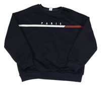 Tmavomodrá sportovní mikina s nápisem Shein 