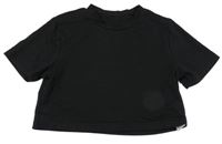 Černé crop tričko Shein 