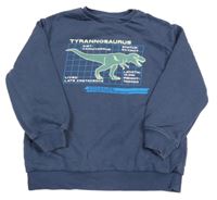 Tmavomodrá mikina s dinosaurem M&S