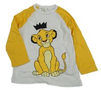 Bílo-žluté triko se Simbou H&M