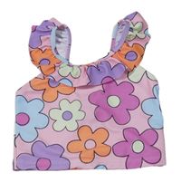 Světlerůžová plavková lambáda s květy Primark