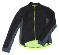 Černo-šedá softshellová cyklistická bunda Rockrider