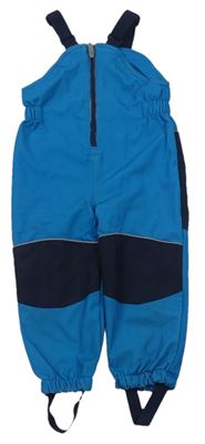 Modro-tmavomodré softshellové funkční laclové kalhoty Topomini