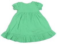 Zelené kostkované puntíkaté šaty s volánky Nutmeg
