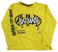 Žluté pyžamové triko s Batmanem 