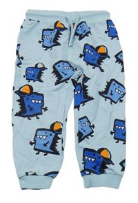 Světlemodré tepláky s příšerkami KuKuKid