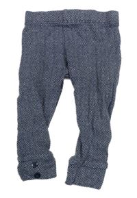 Tmavomodro-bílé vzorované úpletové kalhoty F&F