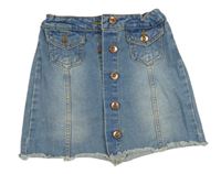 Modrá riflová propínací sukně Denim Co.
