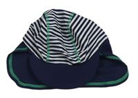 Tmavomodro-bílá UV kšiltovka s pruhy Mothercare