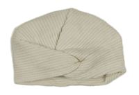 Béžová žebrovaná pletená turbanová čepice zn. Primark