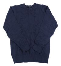 Tmavomodrý lehký svetr Bhs