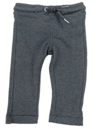 Tmavomodro-bílé melírované teplákové kalhoty