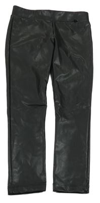 Černé koženkové legíny