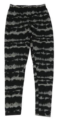 Černo-šedé batikované legíny Y.F.K.