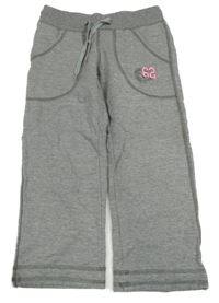 Šedé melírované capri tepláky s číslem Pocopiano