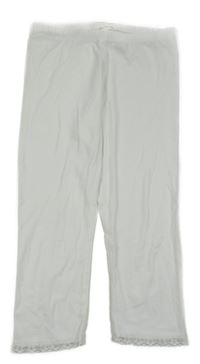 Bílé capri legíny s krajkou Yigga