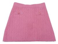 Růžová chlupatá pletená sukně River Island