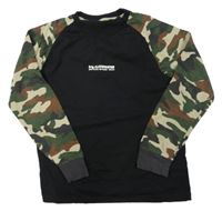Černo-army triko s nápisem Next