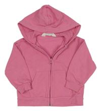 Růžová propínací mikina s kapucí H&M