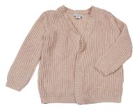 Světlerůžový třpytivý svetrový cardigan Primark