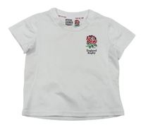 Bílé sportovní tričko s růží 
