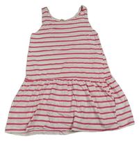 Bílo-růžové pruhované šaty H&M