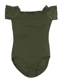 Khaki žebrované body River Island