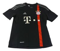Černé sportovní tričko s nápisem a logem Adidas