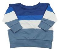 Tmavomodro-bílá pruhovaná mikina Next