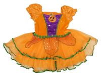 Kostým - Oranžové tylové šaty - dýně 