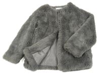 Šedý kožešinový podšitý kabátek George