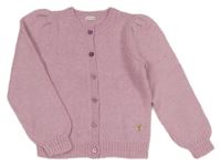 Růžový propínací svetr Vertbaudet