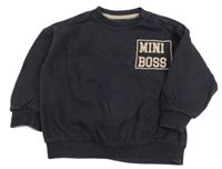 Antracitová mikina s nápisem Nutmeg