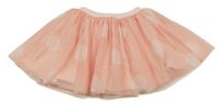 Světlerůžová puntíkatá tylová sukně 