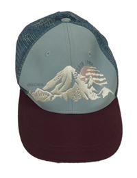 Modro-vínová kšiltovka s horami 