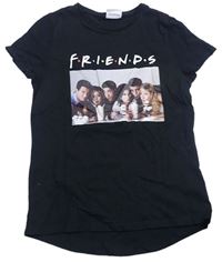 Černé tričko s potiskem - Friends