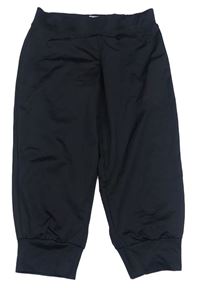 Černé sportovní crop tepláky Pocopiano