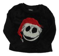Černá plyšová mikina - Jack Skellington Primark