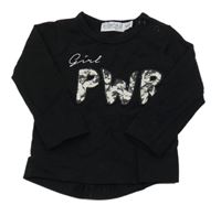 Černé triko s nápisem 