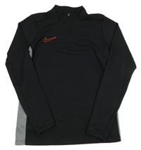 Černo-šedá sportovní mikina s logem Nike